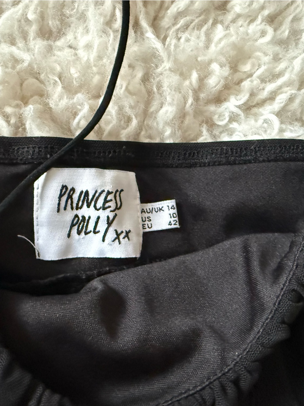 Princess Polly Black Ruched Crop Cami  / 90’s Edgy/ Dark Feminine / Alternative - Picture 2 of 13